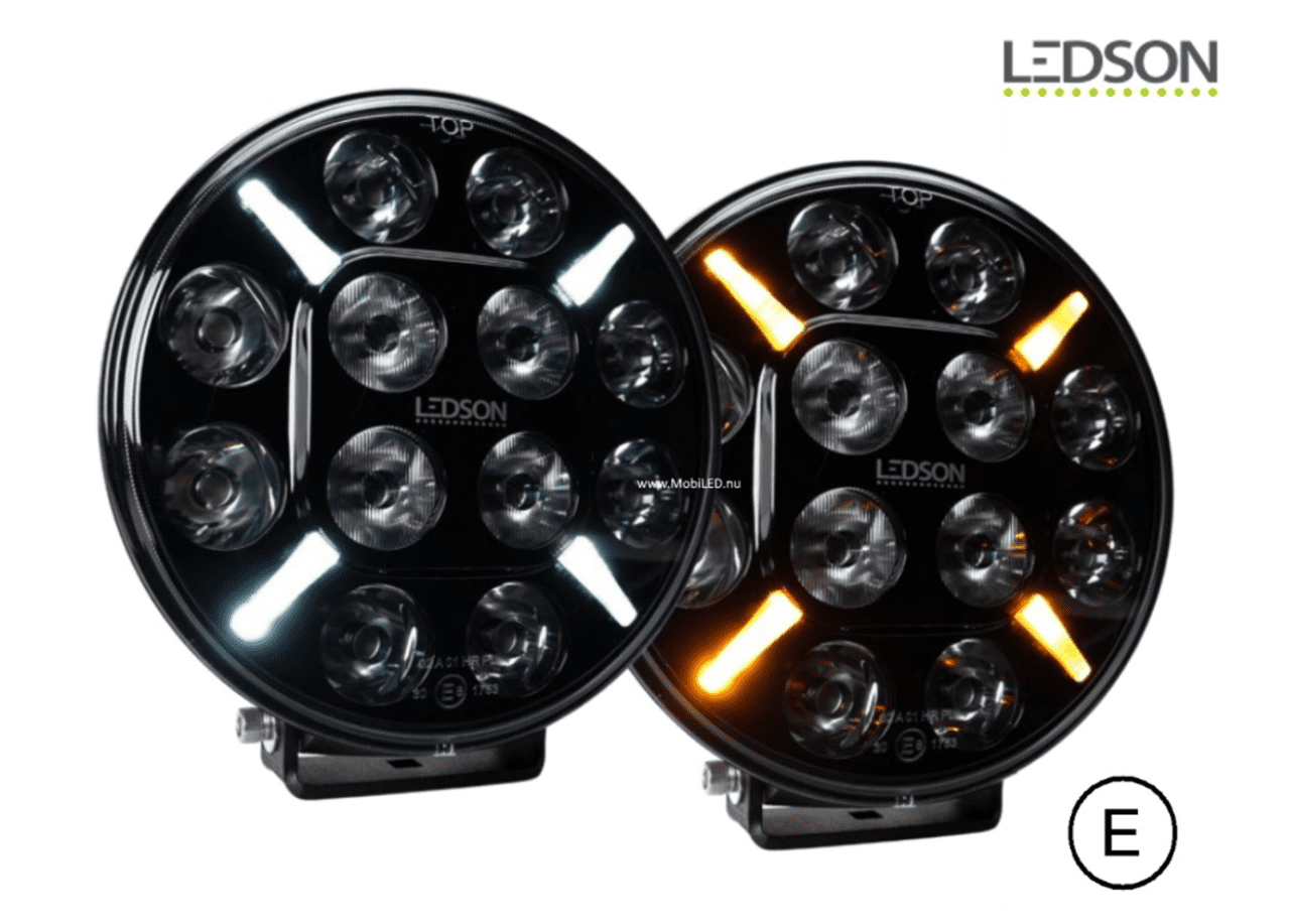 LEDSON POLLUX9+ GEN2 - LED LONGUE PORTÉE AVEC FEU DE POSITION BLANC ET  ORANGE - 120W - Trucketvanshop