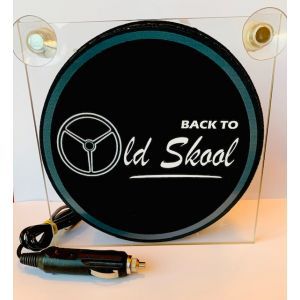 Plaque lumineuse back to old skool 17X17cm