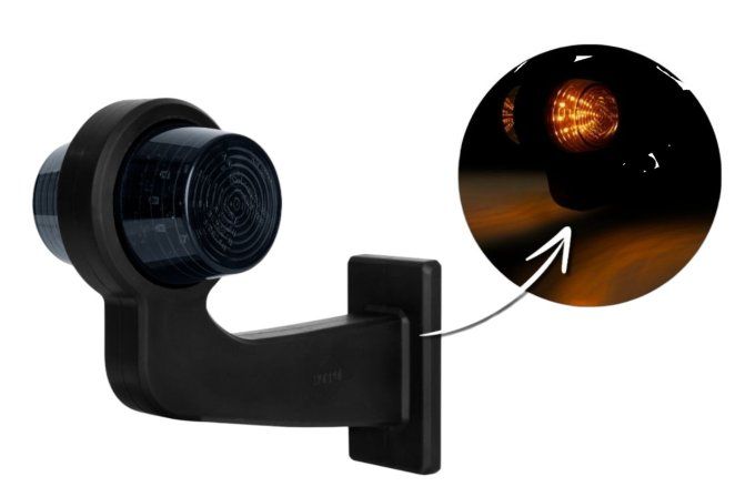 Feu corne orange/orange led dark