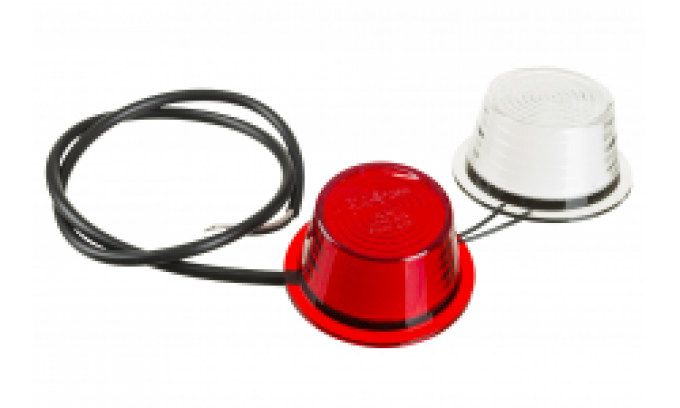 Double module neon blanc/rouge