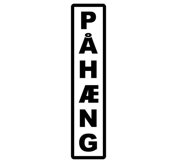 Autocollant pahaeng noir 15x4cm