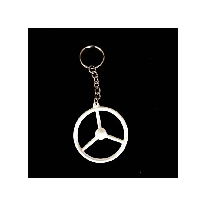 Porte clef 3 branches blanc