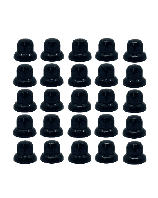 Cache écrou plastique noir 33 mm lot de 20