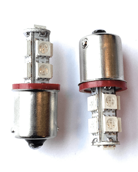 Ampoule BA15S 9 led 12-32 volt rouge