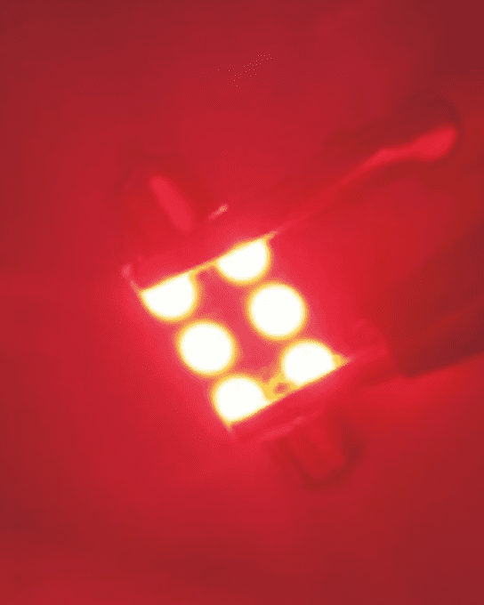Ampoule rouge 6 led 24 volt 