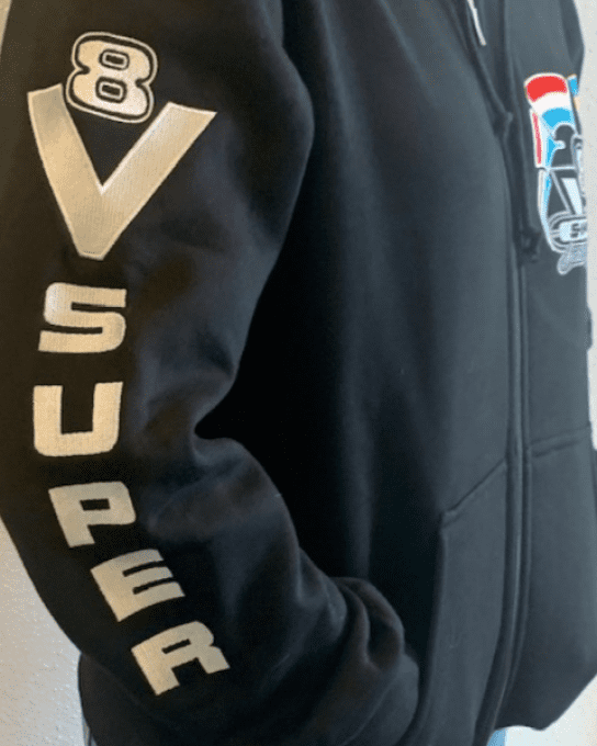 Gilet à capuche V8 broder taille XXXL