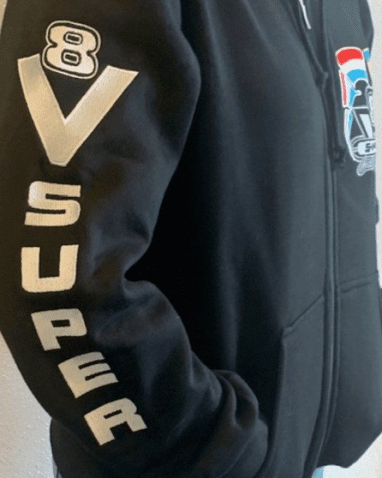 Gilet à capuche V8 broder taille XXL