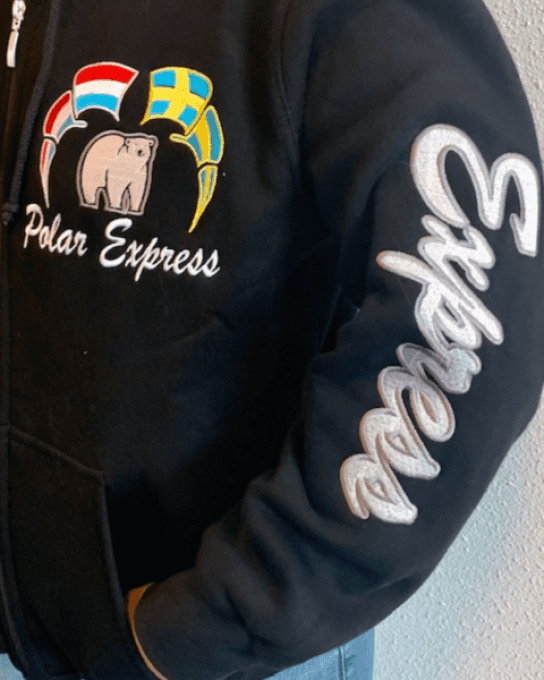 Gilet à capuche broder polar express taille xl