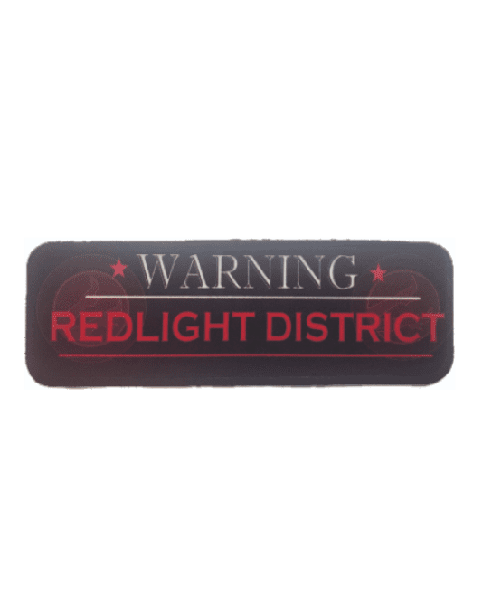 Tapis tableau bord warning redlight district 60X20