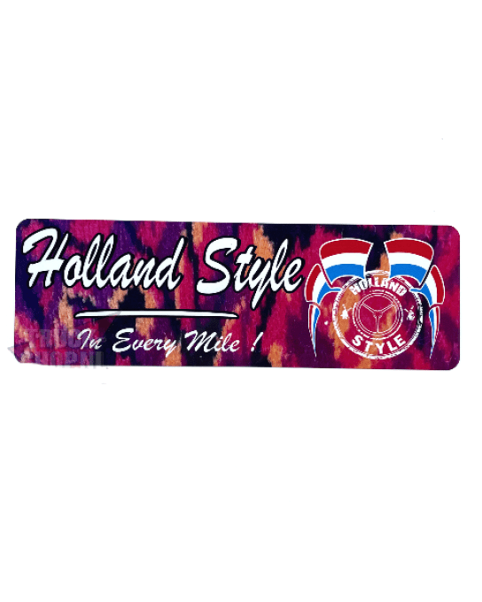 Plaque aluminium Holland style aspect danois rouge 30X10cm