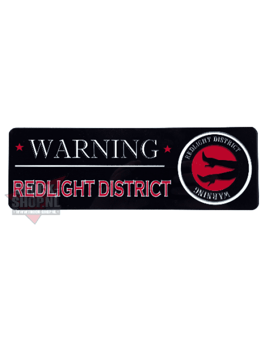 Plaque alu Redlight district 30x10