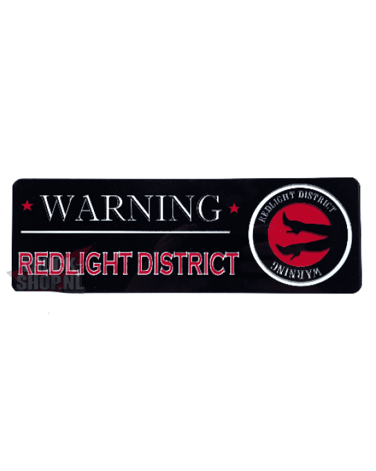 Plaque aluminium redlight 30X10cm