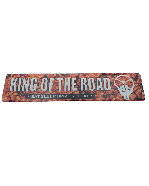 Plaque alu king of the road 50*12cm 