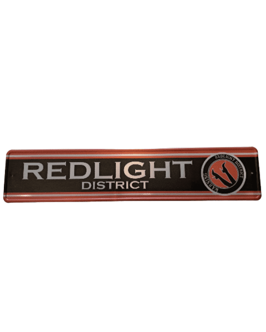 Plaque redlight alu 50X12cm