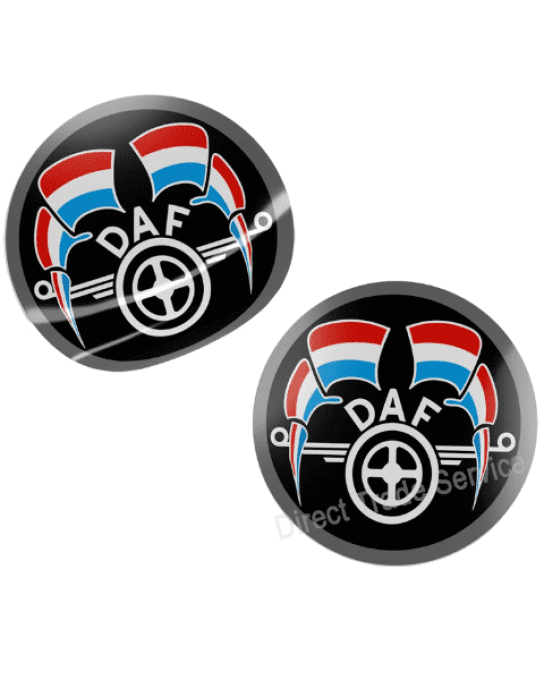 Autocollant / 2 daf drapeaux