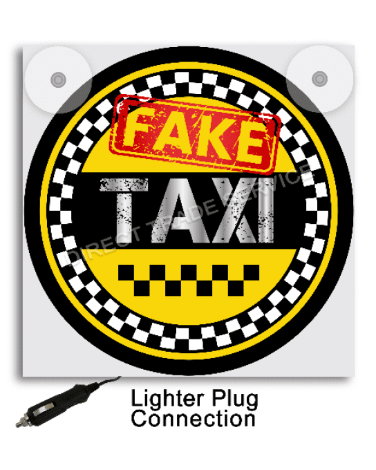Plaque Lumineuse 17x17cm 12/24V fake taxi