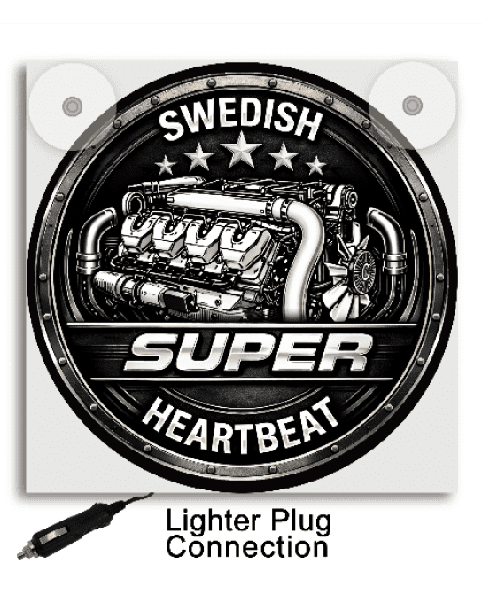 Plaque Lumineuse swedish heartbeat 17X17cm