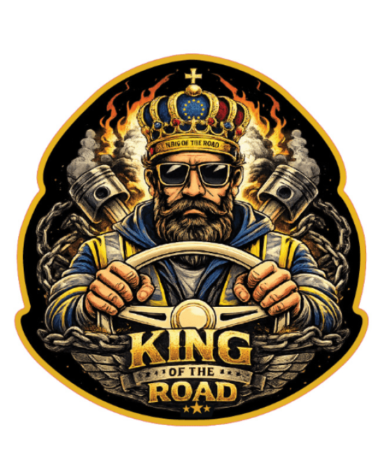 Autocollant king of the road 