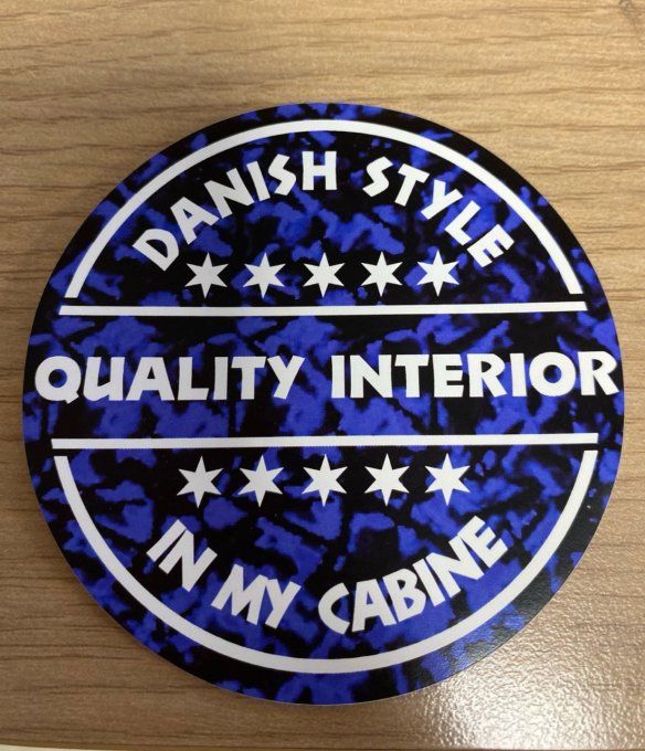 Autocollant danish style bleu