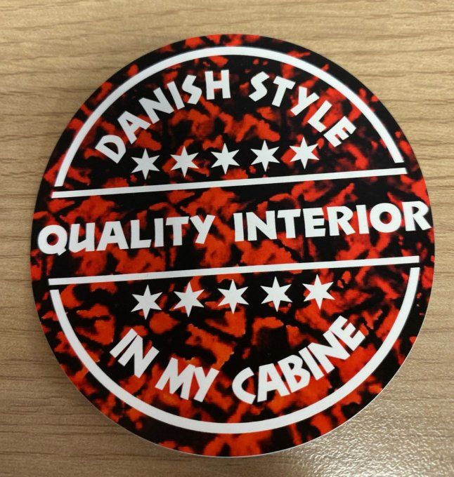 Autocollant danish style rouge