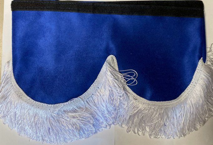 Frange gamme aux10 bleu fil blanc fin 