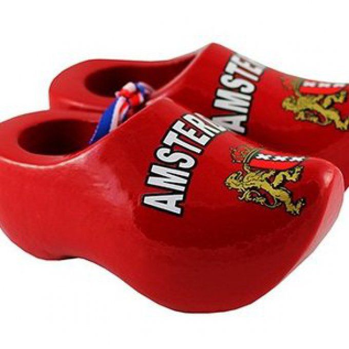 Sabot souvenir Amsterdam 8cm rouge