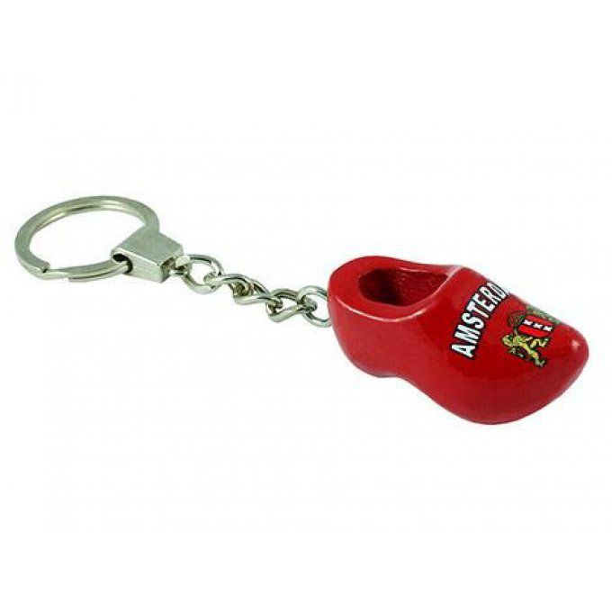 Porte clef sabot amsterdam rouge