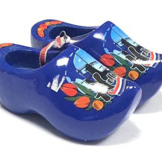 Sabot souvenir moulin tulipe bleu 10cm