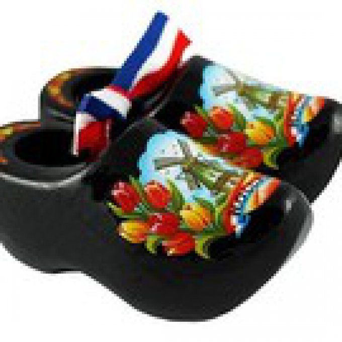 Sabot souvenir moulin tulipe noir 10cm