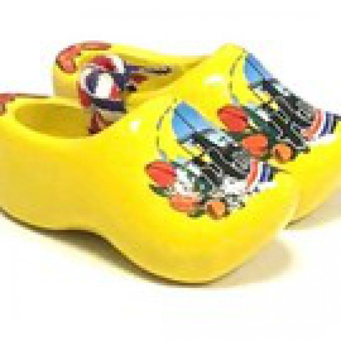 Sabot souvenir moulin jaune 6cm