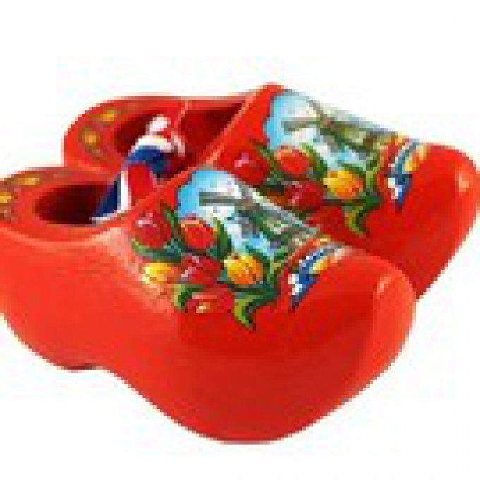 Sabot souvenir moulin tulipe orange