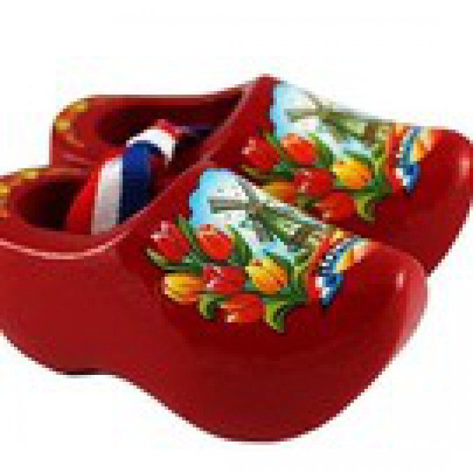 Sabot souvenir moulin tulipe rouge 10cm