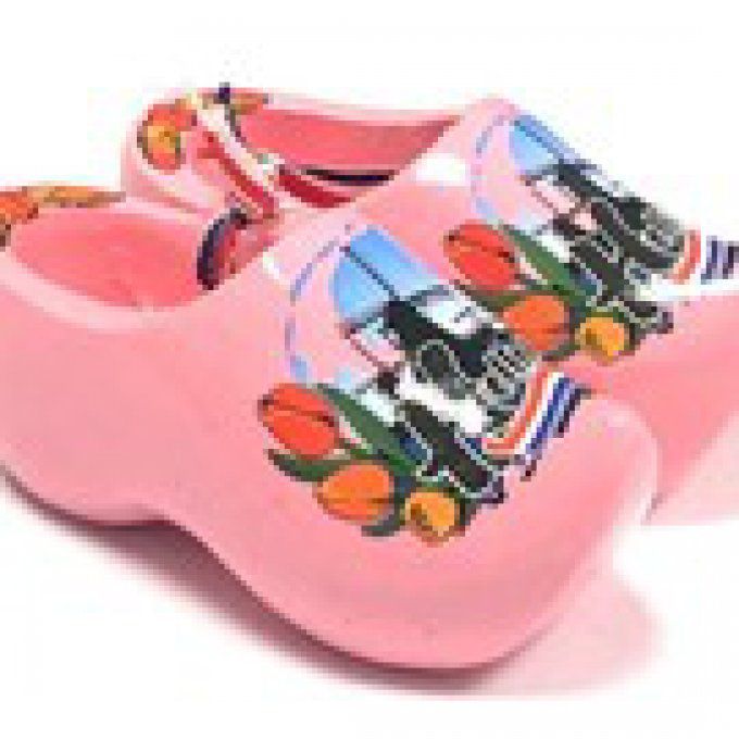 Sabot souvenir moulin tulipe rose 10cm