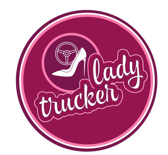 Autocollant Lady trucker