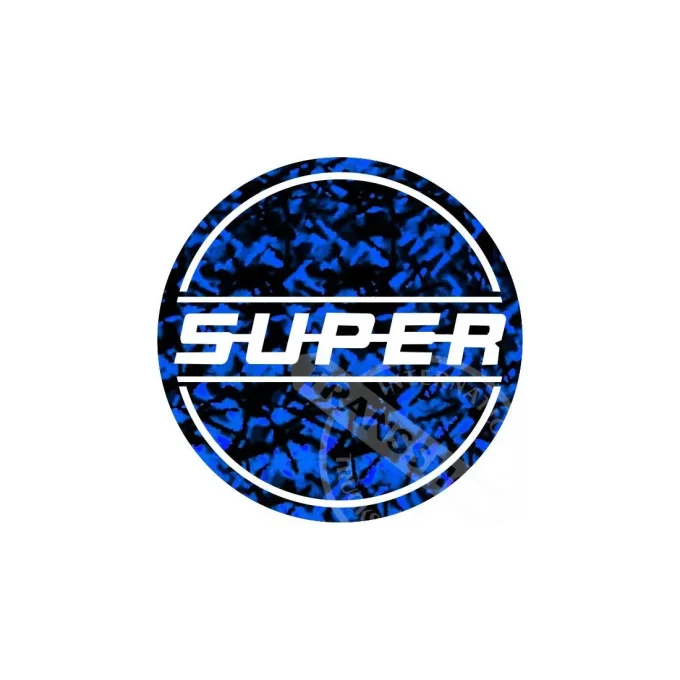 Autocollant SUPER aspect danois bleu