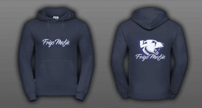Sweat à capuche bleu marine frigo mafia