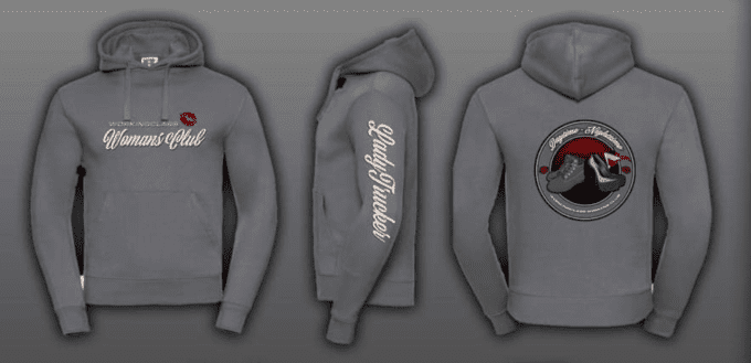 Sweat capuche trucker lady gris