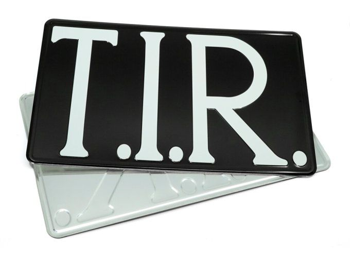 Plaque TIR NOIR metal 40X25