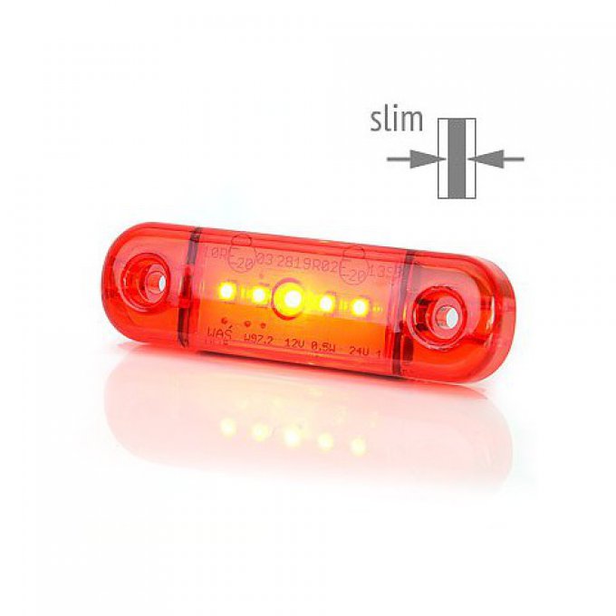 Feu de position latéral LED rouge à 5 leds