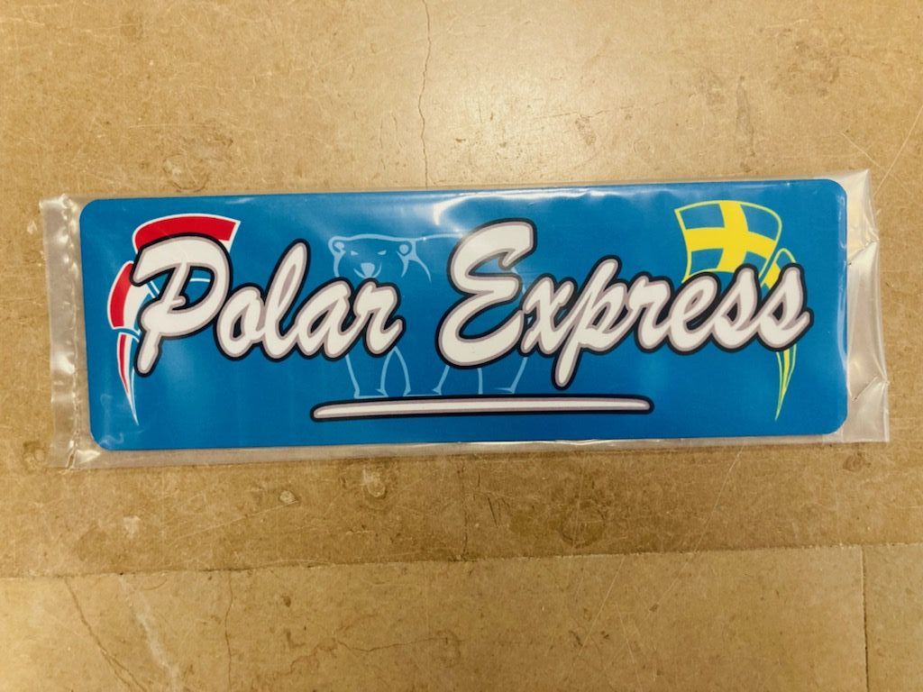 Plaque aluminium Polar express 30X10 cm