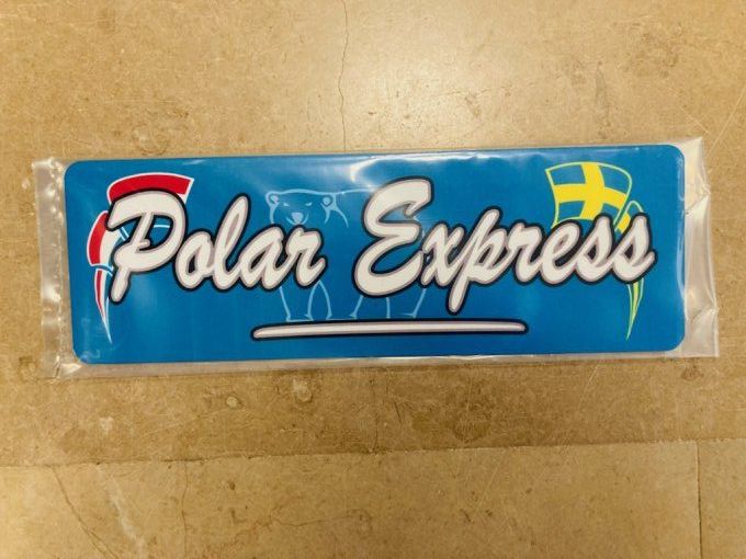 Plaque aluminium Polar express 30X10 cm