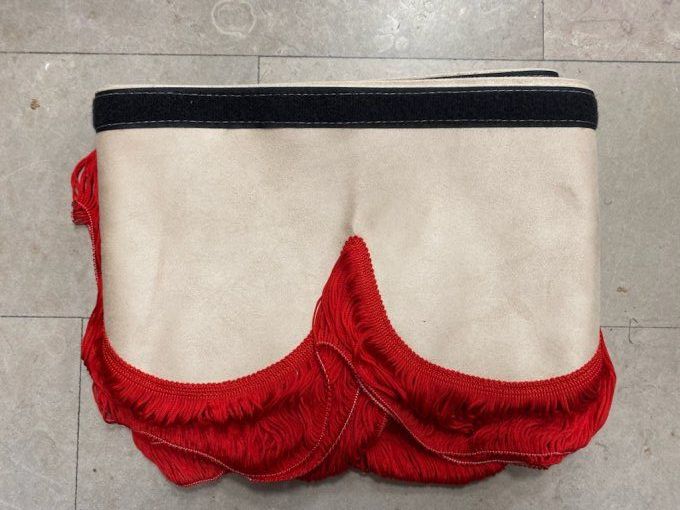 Frange gamme aux10  13 arches beige fil rouge fil fin long