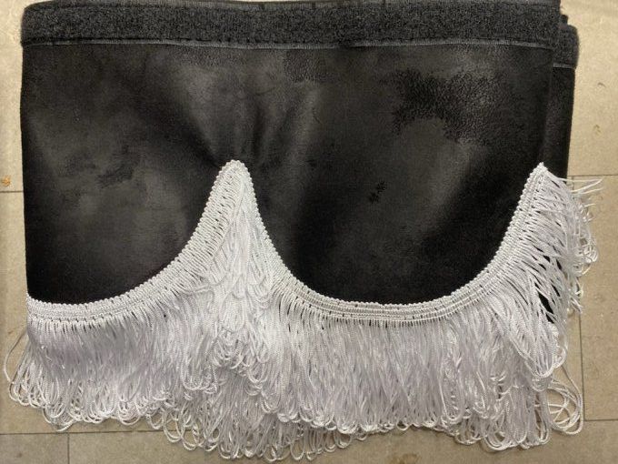 Frange gamme aux10 13 arches noir fil blanc fin long