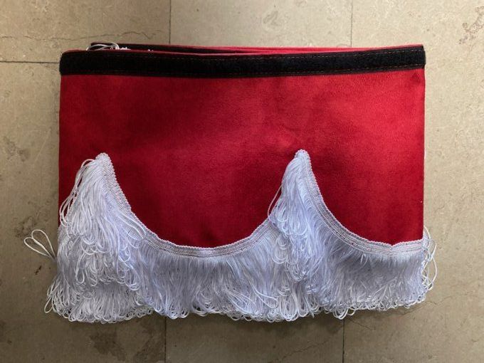 Frange gamme aux10 13 arches rouge fil blanc fin 