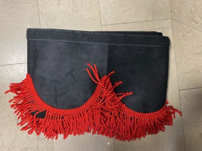 Frange gamme aux10 noir fil rouge 13 arches stock