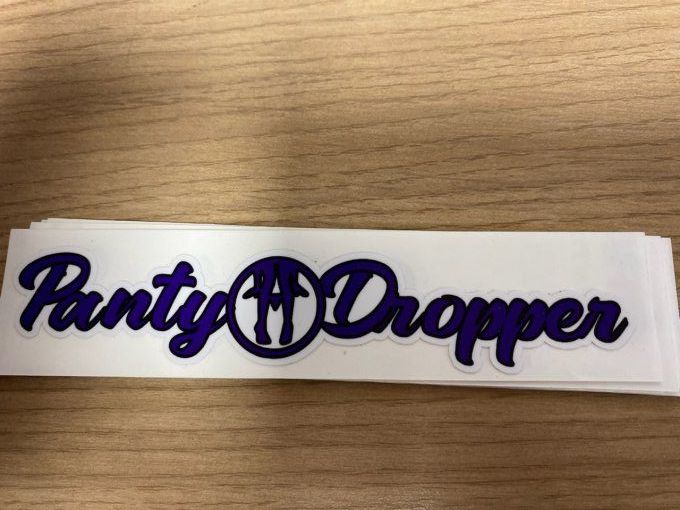 Autocollant panty dropper violet