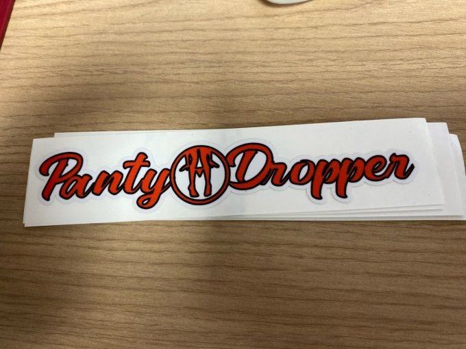 Autocollant panty dropper rouge
