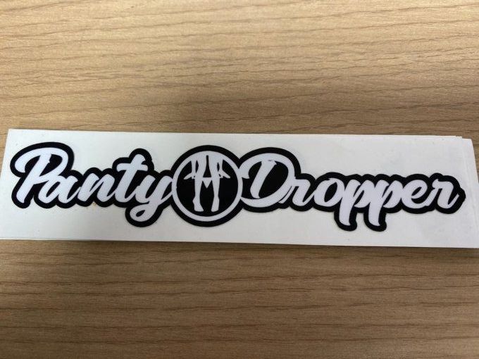 Autocollant Panty dropper blanc