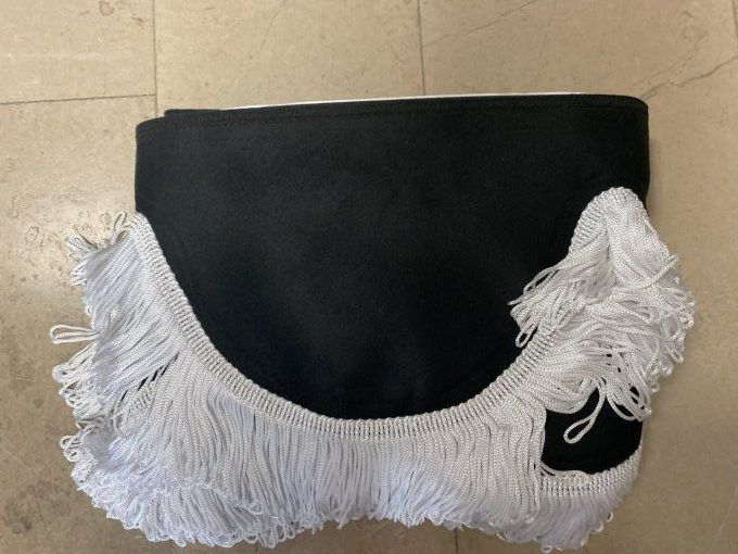 Frange gamme hollandaise noir fil long blanc