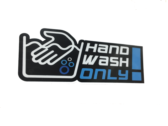Autocollant hand wash only